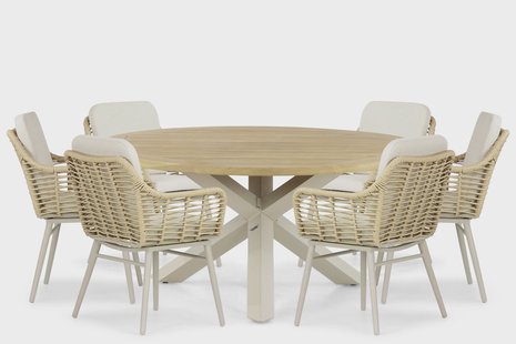 Coco Antoni/Rockville 160 cm dining tuinset 7-delig