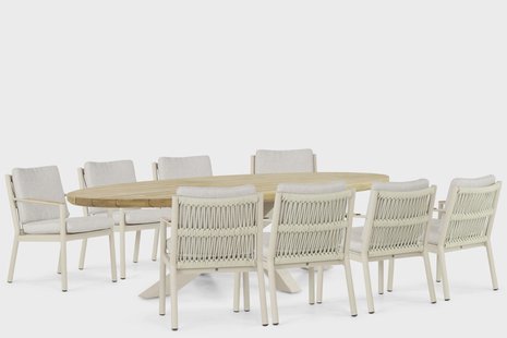 Coco Sevilla/Diogo 280 cm dining tuinset 9-delig