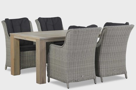 Garden Collections Buckingham/Brighton 165 cm dining tuinset 5-delig