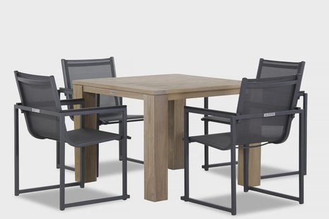 Lifestyle Delgada/Brighton 100 cm dining tuinset 5-delig stapelbaar