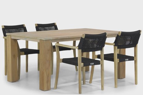 Lifestyle Dallas/Brighton 165 cm dining tuinset 5-delig