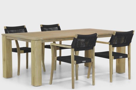 Lifestyle Dallas/Brighton 200 cm dining tuinset 5-delig