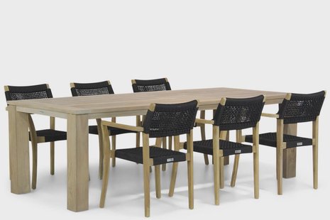 Lifestyle Dallas/Brighton 240 cm dining tuinset 7-delig