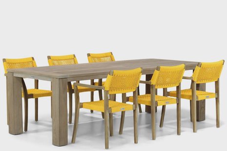 Lifestyle Dallas/Brighton 240 cm dining tuinset 7-delig