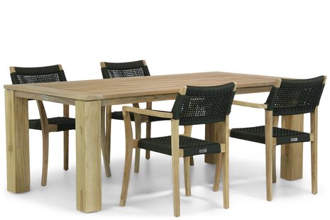 Lifestyle Dallas/Brighton 200 cm dining tuinset 5-delig
