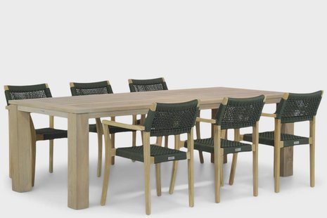 Lifestyle Dallas/Brighton 240 cm dining tuinset 7-delig