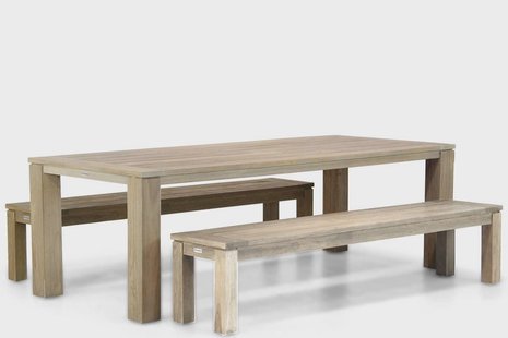 Garden Collections Brighton/Brighton 240 cm picknick tuinset 3-delig