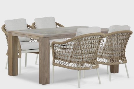 Coco Bali/Brighton 165 cm dining tuinset 5-delig