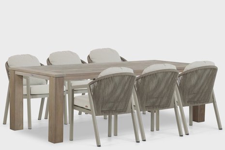 Santika Guss/Brighton 240 cm dining tuinset 7-delig