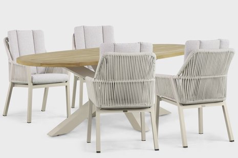 Lifestyle Verona/Brookline 200 cm dining tuinset 5-delig