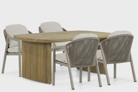 Santika Guss/Falcon 180 cm dining tuinset 5-delig