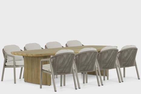 Santika Guss/Falcon 300 cm dining tuinset 9-delig