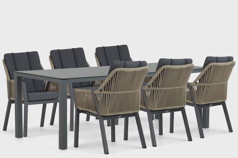 Lifestyle Verona/Mateo 220 cm dining tuinset 7-delig