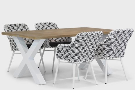 Lifestyle Crossway/Cardiff 180 cm dining tuinset 5-delig