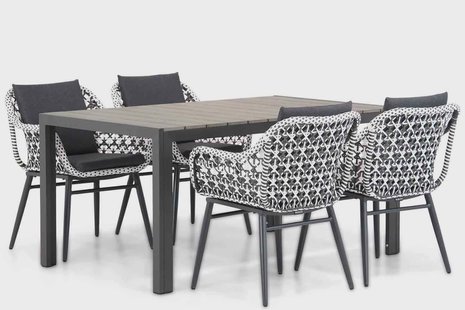 Lifestyle Dolphin/Young 155cm dining tuinset 5-delig