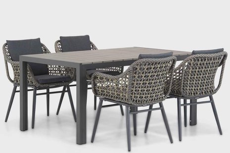 Lifestyle Dolphin/Young 155cm dining tuinset 5-delig