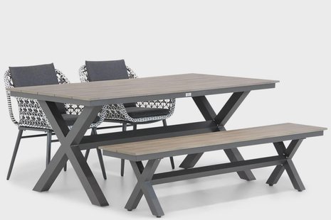 Lifestyle Dolphin/Forest 180 cm dining tuinset 4-delig