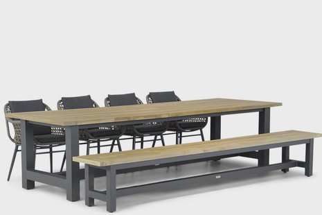 Lifestyle Dolphin/San Francisco 300 cm picknick tuinset 9-delig