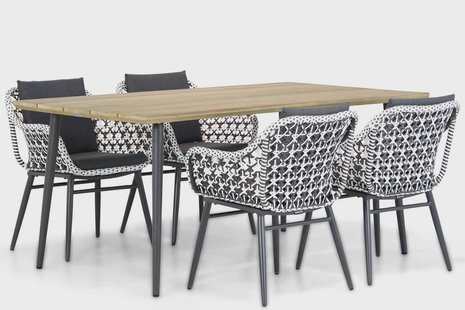 Lifestyle Dolphin/Montana 180 cm dining tuinset 5-delig