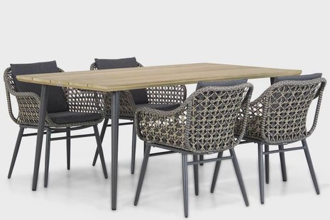 Lifestyle Dolphin/Montana 180 cm dining tuinset 5-delig
