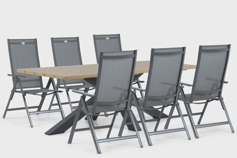 Hartman Summerland/Azzurro 220 cm dining tuinset 7-delig