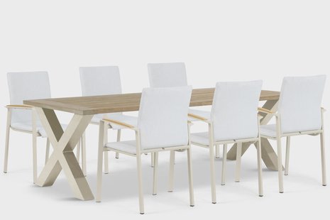 Lifestyle Brandon/Cardiff 240 cm dining tuinset 7-delig