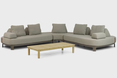 4 Seasons Outdoor Santorini/Sentis 145 cm hoek loungeset 4-delig