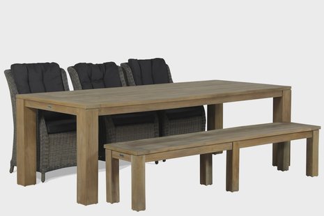 Garden Collections Buckingham/Brighton 240 cm dining tuinset 5-delig