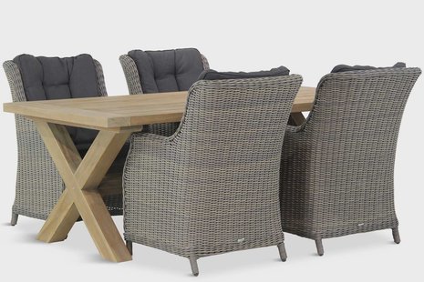 Garden Collections Buckingham/Oregon 200 cm dining tuinset 5-delig