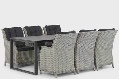 Garden Collections Buckingham/Zaga 220 cm dining tuinset 7-delig