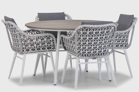 Lifestyle Dolphin/Yala 125 cm rond dining tuinset 5-delig
