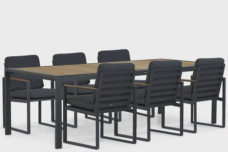 Santika Soray/Valence 240 cm dining tuinset 7-delig