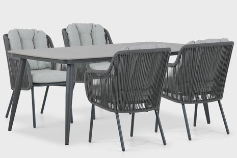 Santika Nanda/Vienna 180 cm dining tuinset 5-delig