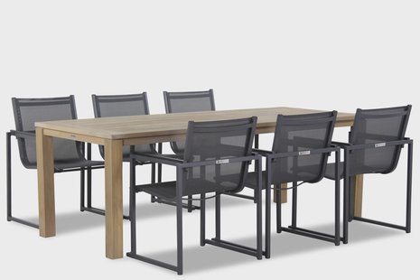 Lifestyle Delgada/Bristol 220 cm dining tuinset 7-delig