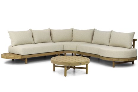Santika Kayu hoek loungeset 4-delig