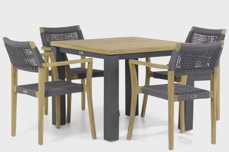 Lifestyle Dallas/Veneto 90 cm dining tuinset 5-delig