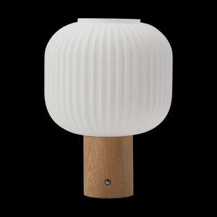 Scandi Living Fair draagbare tafellamp Frostat glas-doos.