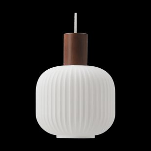 Scandi Living Fair hanglamp Ø20cm Frosted glas-donker gebeitst es.