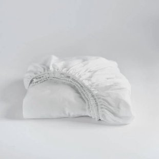 Cinderella katoenen hoeslaken - wit (25 cm hoog)