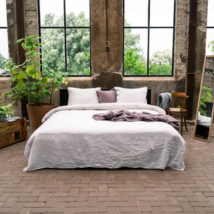 Sale - Kayori Nikko - Dekbedovertrek - Linnen - 260/200-220 - Zilver