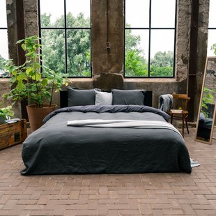 Sale - Kayori Nikko - Dekbedovertrek - Linnen - 260/200-220 - Antracite