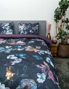 Sale - Kayori - Senji - Dekbedovertrek - Katoensatijn - 240/200-220 - Blauw