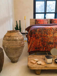 Sale - Kayori Awaji - Dekbedovertrek - Pima Katoensatijn - 260/200-220 - Rood