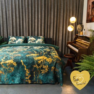 Kayori Uchiko - Dekbedovertrek - Katoensatijn - 140/200-220 - Groen