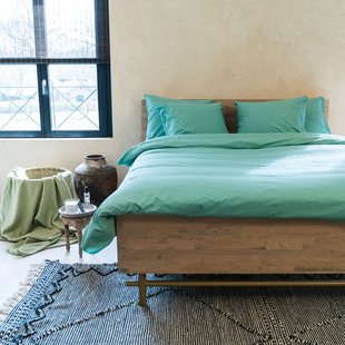Kayori Shizu - Dekbedovertrek -  Katoenperkal - 240/200-220 - Groen