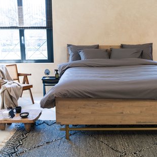 Kayori Shizu - Dekbedovertrek -  Katoenperkal - 200/200-220 - Antracite