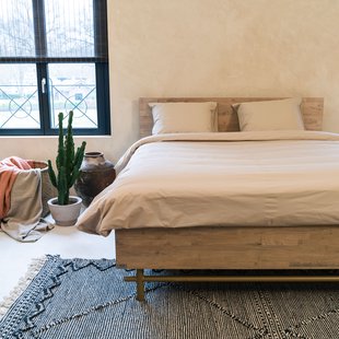 Kayori Shizu - Dekbedovertrek -  Katoenperkal - 260/200-220 - Zand