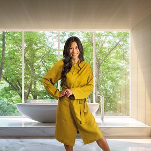 Sale - Kayori Izakaya Kimono Tencel - Goud- XL