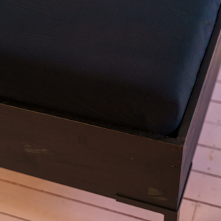 Kayori Biologisch Saiko - Hoeslaken - Jersey - 180-200/200-220 - Zwart