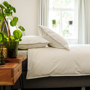 Kayori - Niki - Dekbedovertrek - Katoenperkal- 240/200-220 - Wit